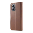 For Xiaomi Poco M5 LC.IMEEKE Calf Texture Leather Phone Case(Coffee)