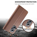 For Xiaomi Poco M5 LC.IMEEKE Calf Texture Leather Phone Case(Coffee)