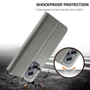 For Xiaomi Poco M5 LC.IMEEKE Calf Texture Leather Phone Case(Grey)