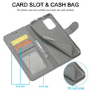 For Xiaomi Poco M5 LC.IMEEKE Calf Texture Leather Phone Case(Grey)