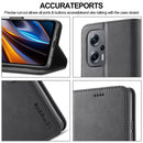 For Xiaomi Poco M5 LC.IMEEKE Calf Texture Leather Phone Case(Black)
