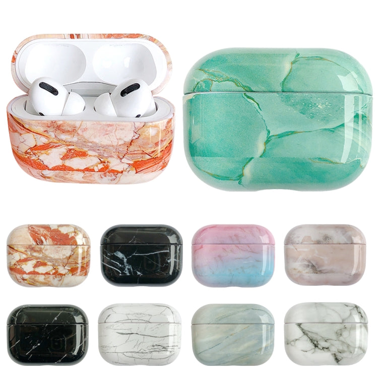 For AirPods Pro 2 Marble Pattern Wireless Earphone Protective Case(Malachite Green)