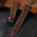 For Samsung Galaxy Watch4 / 5 / 5 Pro Silicone Pasted Leather Watch Band(Black+Brown)
