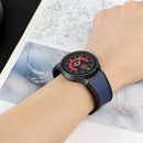 For Samsung Galaxy Watch4 / 5 / 5 Pro Silicone Pasted Leather Watch Band(Black+Brown)