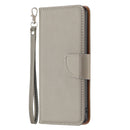For Samsung Galaxy A04 4G Litchi Texture Pure Color Leather Phone Case(Grey)