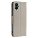 For Samsung Galaxy A04 4G Litchi Texture Pure Color Leather Phone Case(Grey)