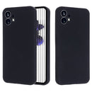For Nothing Phone 1 Pure Color Liquid Silicone Shockproof Phone Case(Black)