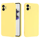 For Nothing Phone 1 Pure Color Liquid Silicone Shockproof Phone Case(Yellow)
