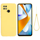 For Xiaomi Poco C40 / Redmi 10 Power / Redmi 10 India Pure Color Liquid Silicone Shockproof Phone Case(Yellow)