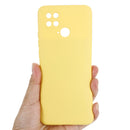 For Xiaomi Poco C40 / Redmi 10 Power / Redmi 10 India Pure Color Liquid Silicone Shockproof Phone Case(Yellow)