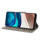 For Motorola Moto G42 Butterfly Embossed Horizontal Flip Leather Phone Case(Grey)
