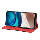 For Motorola Moto G42 Skin Feel Splicing Leather Phone Case(Red)