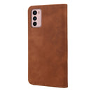 For Motorola Moto G42 Skin Feel Splicing Leather Phone Case(Brown)