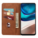 For Motorola Moto G42 Skin Feel Splicing Leather Phone Case(Brown)