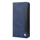 For Motorola Moto G42 Skin Feel Splicing Leather Phone Case(Blue)