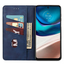 For Motorola Moto G42 Skin Feel Splicing Leather Phone Case(Blue)