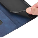 For Motorola Moto G42 Skin Feel Splicing Leather Phone Case(Blue)
