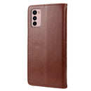 For Motorola Moto G42 Butterfly Flower Pattern Flip Leather Phone Case(Brown)