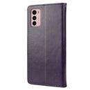 For Motorola Moto G42 Butterfly Flower Pattern Flip Leather Phone Case(Dark Purple)