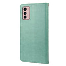 For Motorola Moto G42 Butterfly Flower Pattern Flip Leather Phone Case(Green)
