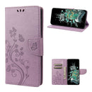 For OnePlus 10T Butterfly Flower Pattern Flip Leather Phone Case(Light Purple)