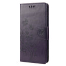 For OnePlus 10T Butterfly Flower Pattern Flip Leather Phone Case(Dark Purple)
