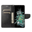 For OnePlus 10T Butterfly Flower Pattern Flip Leather Phone Case(Black)
