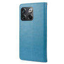 For OnePlus 10T Butterfly Flower Pattern Flip Leather Phone Case(Blue)