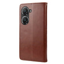 For Asus Zenfone 9 Butterfly Flower Pattern Flip Leather Phone Case(Brown)