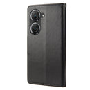 For Asus Zenfone 9 Butterfly Flower Pattern Flip Leather Phone Case(Black)