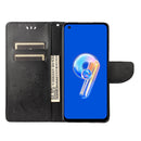 For Asus Zenfone 9 Butterfly Flower Pattern Flip Leather Phone Case(Black)