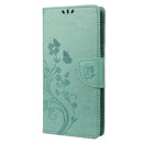 For Asus Zenfone 9 Butterfly Flower Pattern Flip Leather Phone Case(Green)