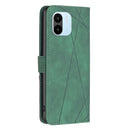 For Xiaomi Redmi A1 Magnetic Buckle Rhombus Texture Leather Phone Case(Green)