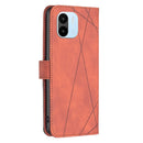 For Xiaomi Redmi A1 Magnetic Buckle Rhombus Texture Leather Phone Case(Brown)
