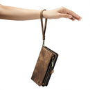 For iPhone 14 CaseMe 008 Detachable Multifunctional Leather Phone Case(Brown)