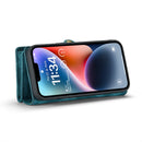 For iPhone 14 CaseMe 008 Detachable Multifunctional Leather Phone Case(Blue)