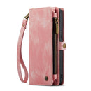 For iPhone 14 Plus CaseMe 008 Detachable Multifunctional Leather Phone Case(Pink)
