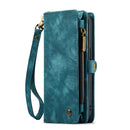 For iPhone 14 Pro CaseMe 008 Detachable Multifunctional Leather Phone Case(Blue)