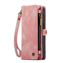 For iPhone 14 Pro CaseMe 008 Detachable Multifunctional Leather Phone Case(Pink)