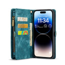 For iPhone 14 Pro Max CaseMe 008 Detachable Multifunctional Leather Phone Case(Blue)