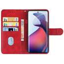 For Motorola Moto G72 Leather Phone Case(Red)