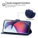 For Motorola Moto G72 Leather Phone Case(Blue)