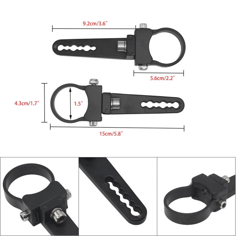 1.5 inches 1 Pair UTV Car Motocross Bumper Spotlight Tube Clip Light Bar Bracket