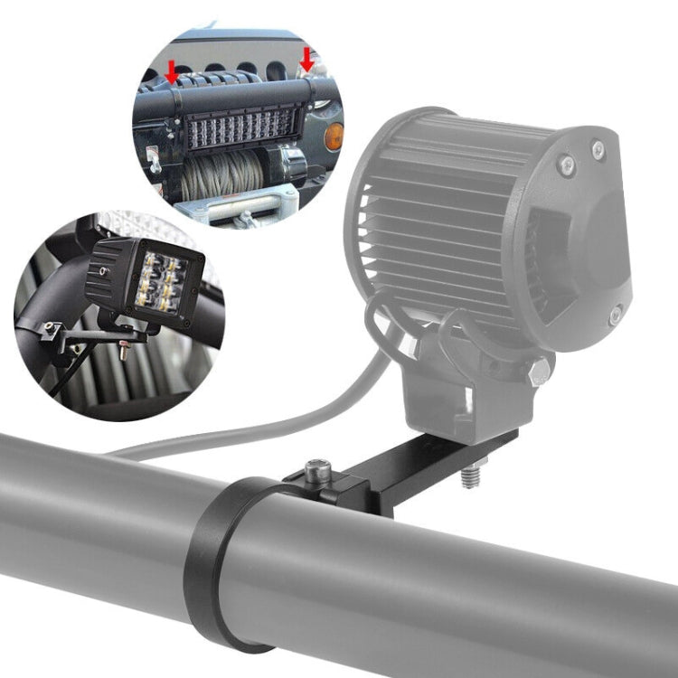 1.5 inches 1 Pair UTV Car Motocross Bumper Spotlight Tube Clip Light Bar Bracket