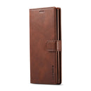 For Samsung Galaxy A13 4G/5G/A04/A04s LC.IMEEKE Calf Texture Leather Phone Case(Brown)