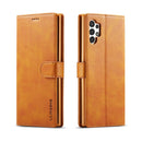 For Samsung Galaxy A13 4G/5G/A04/A04s LC.IMEEKE Calf Texture Leather Phone Case(Yellow)