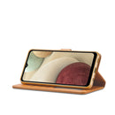 For Samsung Galaxy A13 4G/5G/A04/A04s LC.IMEEKE Calf Texture Leather Phone Case(Yellow)