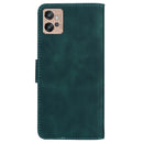 For Motorola Moto G32 Skin Feel Pure Color Flip Leather Phone Case(Green)