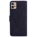 For Motorola Moto G32 Skin Feel Pure Color Flip Leather Phone Case(Black)