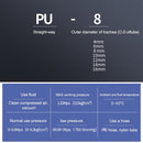 PU-12 LAIZE 10pcs PU Plastic Straight Pneumatic Quick Fitting Connector